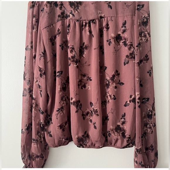 Autre Filles Floral Mauve Blouse- Medium - Picture 6 of 6